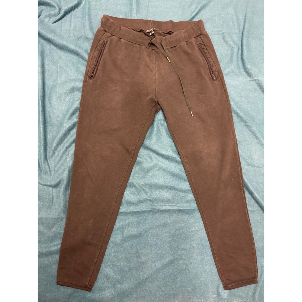 Theory Mens French Terry Joggers Brown Slim Fit Sweatpants Size Medium